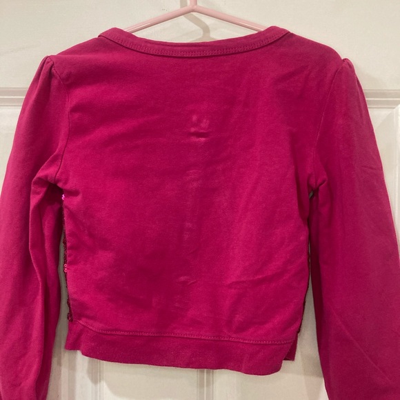 Children’s place pink sequin sweater size 5/6. - Picture 3 of 3